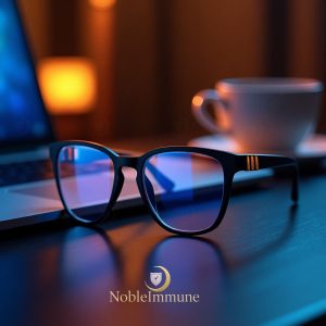 Anti blue light glass, blue light protector glass, health, sleep, insomnia, Noble immune